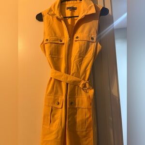 Sharagano Bright Zip-Up Dress with Belt